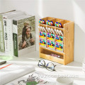 Wood Desktop Stationery Storage with 9 Compartments